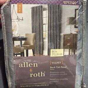 Allen+Roth Grey and Silver Floral Curtain Panel